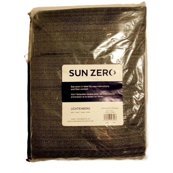 Sun Zero Grommet Top Energy Saving Light-Filter Curtain Panel  40" x 63"Gray NEW - Picture 1 of 5